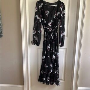 Floral Black Maxi Dress